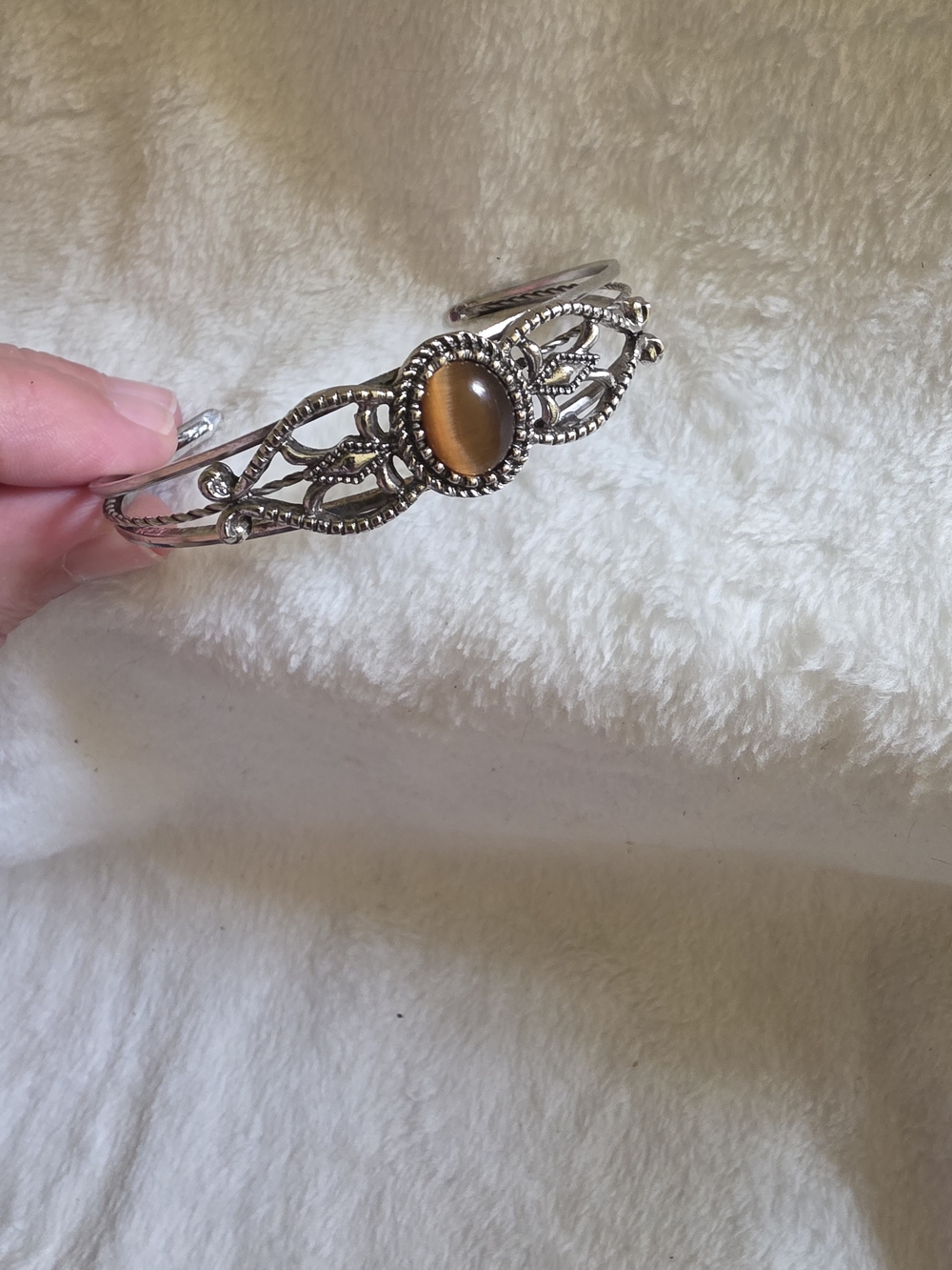 Paparazzi Solar Solstice Silver Tiger's Eye Cuff Bracelet